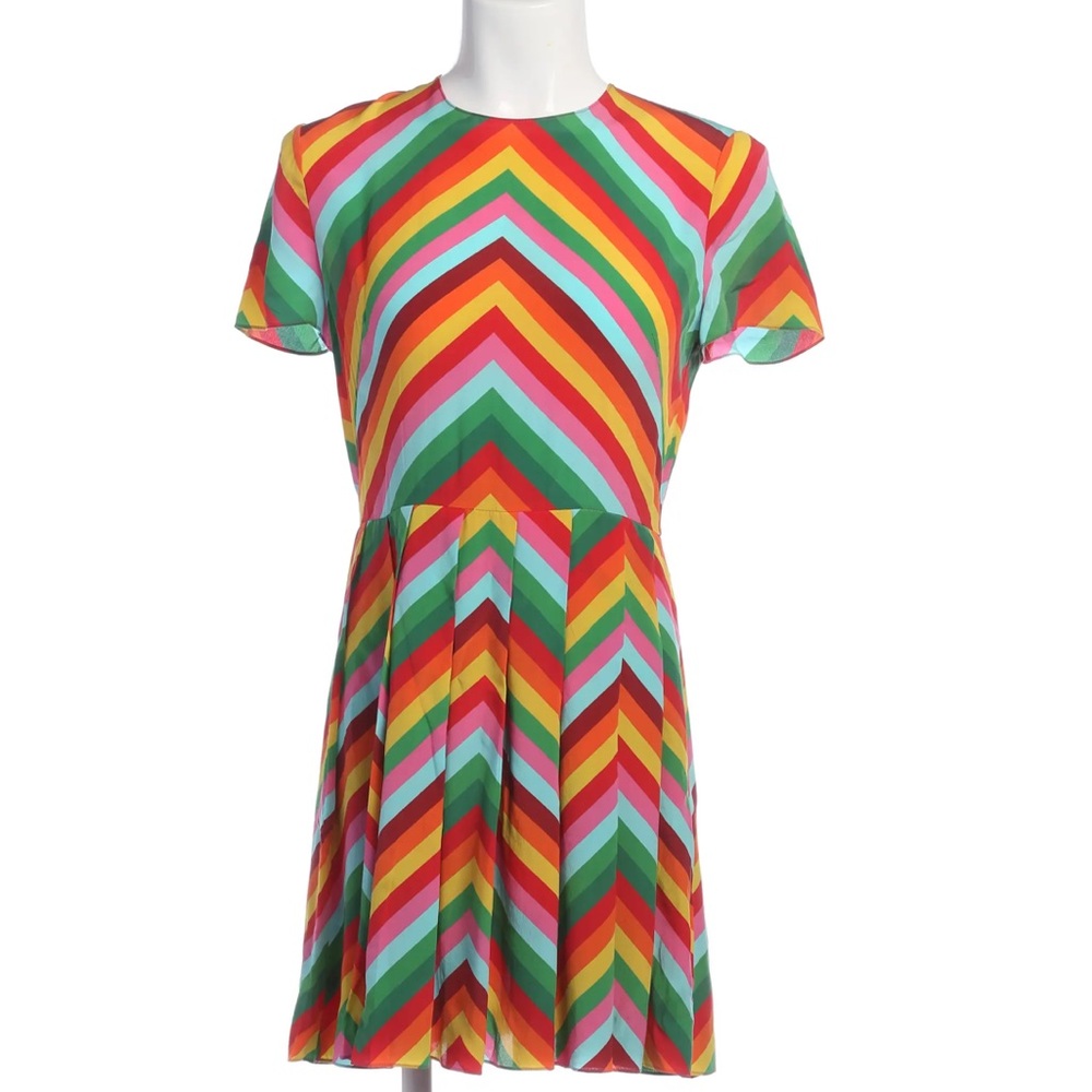 Valentino Rainbow Chevron Dress - Picture 10 of 11